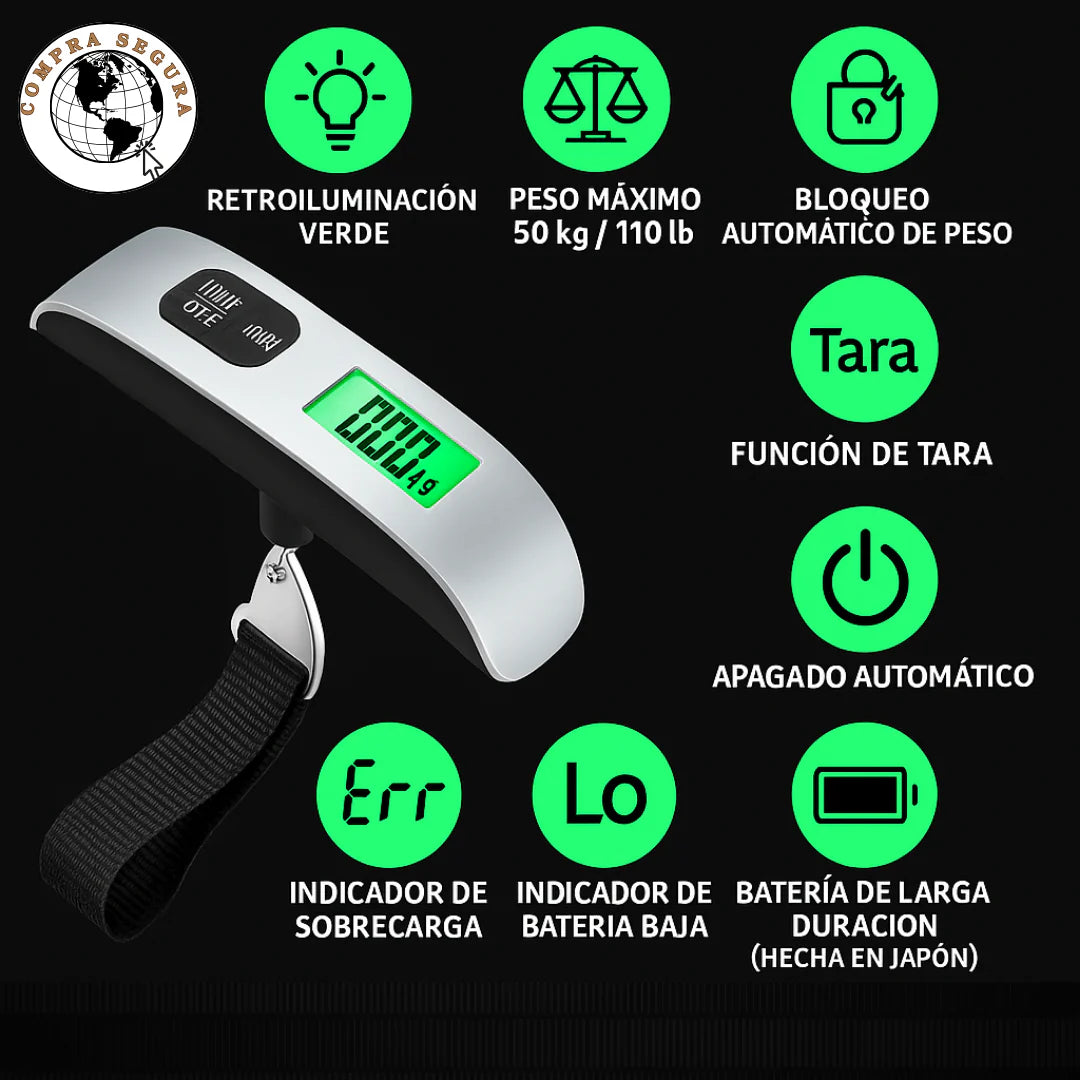 LugWeight Pro – Báscula Digital Portátil para Equipaje