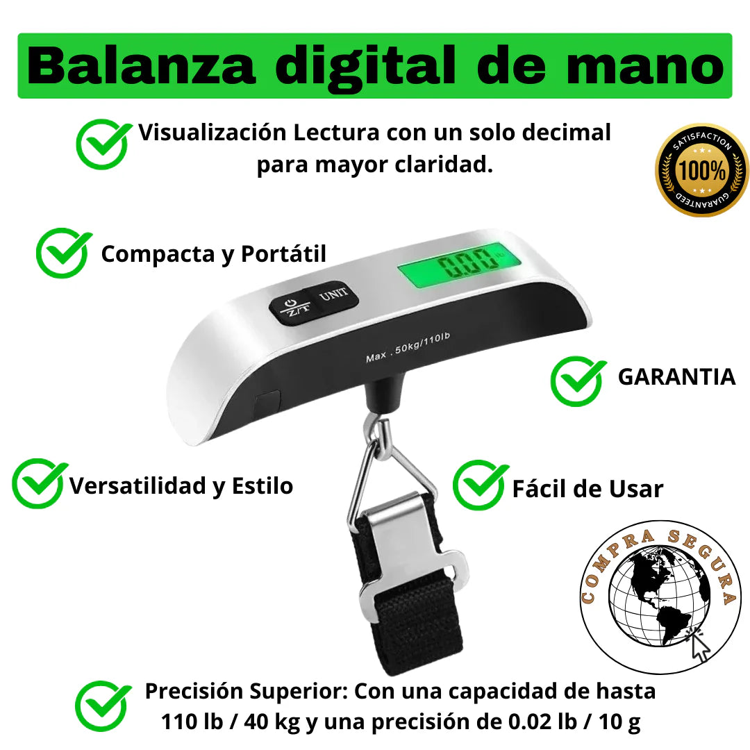 LugWeight Pro – Báscula Digital Portátil para Equipaje
