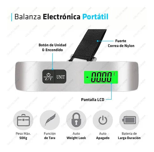 LugWeight Pro – Báscula Digital Portátil para Equipaje